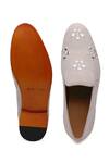 Shop_Shutiq_Ivory Flora Hand Embroidered Loafers _at_Aza_Fashions
