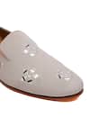 Shop_Shutiq_Ivory Flora Hand Embroidered Loafers _Online_at_Aza_Fashions