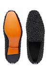Shop_Shutiq_Black Margarita Coal Pearl Embellished Loafers _at_Aza_Fashions
