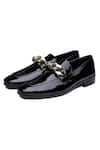 Buy_Shutiq_Black Zizi Gold Chain Loafers _Online_at_Aza_Fashions
