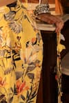 Buy_Affroz_Yellow Viscose, Crepe Embroidery Asymmetric Floral Hand Skirt Set _Online_at_Aza_Fashions