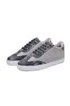 Buy_Shutiq_Gray Pelle Grey Textured Sneakers _Online_at_Aza_Fashions