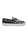 Shutiq_Black Zellona Leather Textured Sneakers _Online_at_Aza_Fashions
