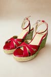 Buy_Sephyr_Wine Cici Red Platform Wedges _at_Aza_Fashions