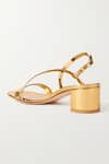 Shop_Sephyr_Gold Tyla Metallic Block Heels _at_Aza_Fashions