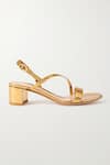 Buy_Sephyr_Gold Tyla Metallic Block Heels _at_Aza_Fashions