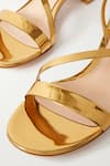 Sephyr_Gold Tyla Metallic Block Heels _Online_at_Aza_Fashions