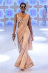 Shop_Rishi And Vibhuti_Yellow Crepe Tassels, Beads Glow Designer Pre-draped Sharara Set _at_Aza_Fashions