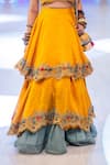 Buy_Rishi And Vibhuti_Yellow Silk Tassels, Embroidery Halter Neck Dawn Lehenga Set _Online_at_Aza_Fashions