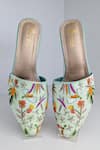 Shop_Azora_Green Embroidery Mint Blooms Heels _at_Aza_Fashions