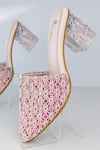 Buy_Azora_Beige Embroidery Designer Lush Heels _Online_at_Aza_Fashions