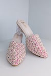 Shop_Azora_Beige Embroidery Designer Lush Heels _Online_at_Aza_Fashions