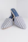 Buy_Azora_Blue Muntazir Jacquard Heels _at_Aza_Fashions
