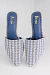 Shop_Azora_Blue Muntazir Jacquard Heels _at_Aza_Fashions