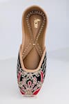 Buy_Azora_Black Ruhaniyat Embroidered Raw Silk Juttis _Online_at_Aza_Fashions