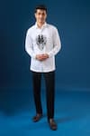 Shop_Rng Safawala_White Crepe, Silk Beads Embroidered _at_Aza_Fashions