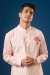 Buy_Rng Safawala_Pink Embroidery Floral Printed Kurta 