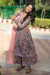 Buy_Kurrbat_Maroon Palm Velvet Embroidered Juttis _at_Aza_Fashions