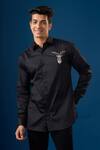 Buy_Rng Safawala_Black Crepe, Silk Sequins Fawn Shirt 