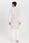Shop Abhinav Mishra Ivory Chanderi Embroidery, Mirrors Heavy Kurta Pant Set at Aza Fashions Shop_Abhinav Mishra_Ivory Chanderi Embroidery, Mirrors Heavy Kurta Pant Set _at_Aza_Fashions