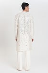 Shop_Abhinav Mishra_Ivory Chanderi Embroidery, Mirrors Designer Kurta Set _at_Aza_Fashions