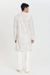 Shop_Abhinav Mishra_Ivory Chanderi Embroidery, Mirrors Designer Kurta Set _at_Aza_Fashions