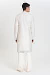 Shop_Abhinav Mishra_Ivory Chanderi Embroidery, Mirrors Resham Work Nehru Jacket Set _at_Aza_Fashions