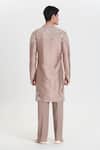 Shop_Abhinav Mishra_Pink Chanderi Embroidery, Mirrors Cameo Kurta Set _at_Aza_Fashions