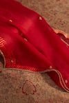 Sheetal Batra_Red Embroidery Split V-neck Mehza Kurta Set _Online_at_Aza_Fashions
