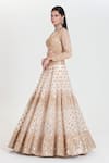 Buy_Abhinav Mishra_Ivory Net Mirrors, Sequins, Zari V-neck Jasmeen Embroidered Lehenga Set _Online_at_Aza_Fashions