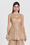 Buy_Abhinav Mishra_Ivory Net Mirrors, Zari, Sequins Salma Sitara Embroidered Kurta Sharara Set _Online_at_Aza_Fashions