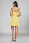 Shop_Emblaze_Yellow Viscose Sweetheart Neck Mini Dress _at_Aza_Fashions