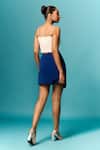 Shop_Emblaze_Blue Draped Skirt _at_Aza_Fashions