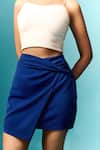 Shop_Emblaze_Blue Draped Skirt _Online_at_Aza_Fashions