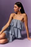 Shop_Emblaze_Blue Georgette Off-shoulder Light Layered Dress _Online_at_Aza_Fashions