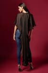 Shop_Emblaze_Black Chiffon Cape Top _at_Aza_Fashions
