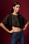 Emblaze_Black Chiffon Cape Top _Online_at_Aza_Fashions
