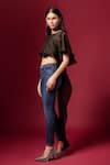 Shop_Emblaze_Black Chiffon Cape Top _Online_at_Aza_Fashions