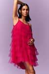 Buy_Emblaze_Pink Tulle Round Neck Layered Dress _Online_at_Aza_Fashions