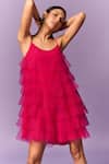 Shop_Emblaze_Pink Tulle Round Neck Layered Dress _Online_at_Aza_Fashions