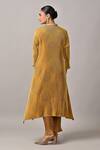 Kiran Uttam Ghosh_Mustard Organza Designer Dupatta _Online_at_Aza_Fashions