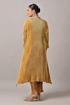 Shop_Kiran Uttam Ghosh_Gold Polyester Pleated Designer Pant _at_Aza_Fashions