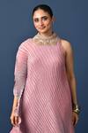 Buy_Kiran Uttam Ghosh_Pink Polyester Pleated Designer Pant _Online_at_Aza_Fashions