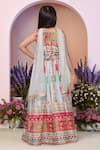 Shop_Petite Pomme_Sky Blue Georgette, Net Mirrors Printed Lehenga Set _at_Aza_Fashions