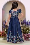 Shop_Petite Pomme_Navy Polyester Embroidery Blue Designer Gown _at_Aza_Fashions