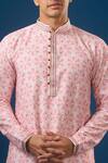 Buy_Arihant Rai Sinha_Pink Silk Embroidery Light Lucknowi Kurta Set _Online_at_Aza_Fashions