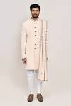 Buy_Arihant Rai Sinha_Cream Embroidery Sherwani Pant Set _Online_at_Aza_Fashions