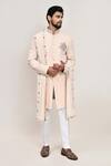 Buy_Arihant Rai Sinha_Cream Embroidery Sherwani Set _at_Aza_Fashions