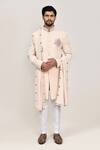 Shop_Arihant Rai Sinha_Cream Embroidery Sherwani Set _Online_at_Aza_Fashions