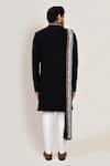 Shop_Arihant Rai Sinha_Black Embroidery Sherwani Set With White Pant _at_Aza_Fashions